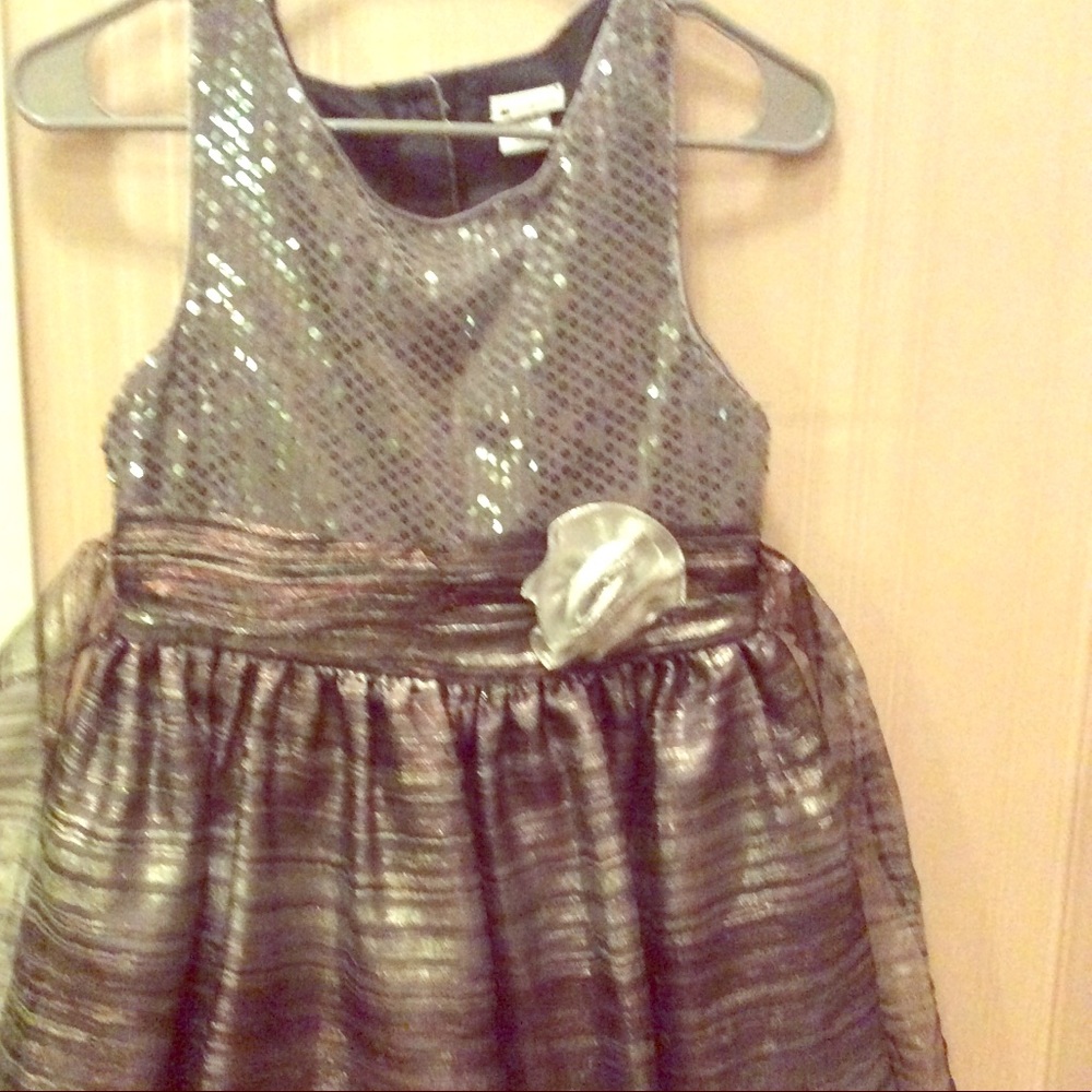 Emily West Gray Girls Dress